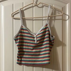 No Boundaries Colorful Striped Camisole